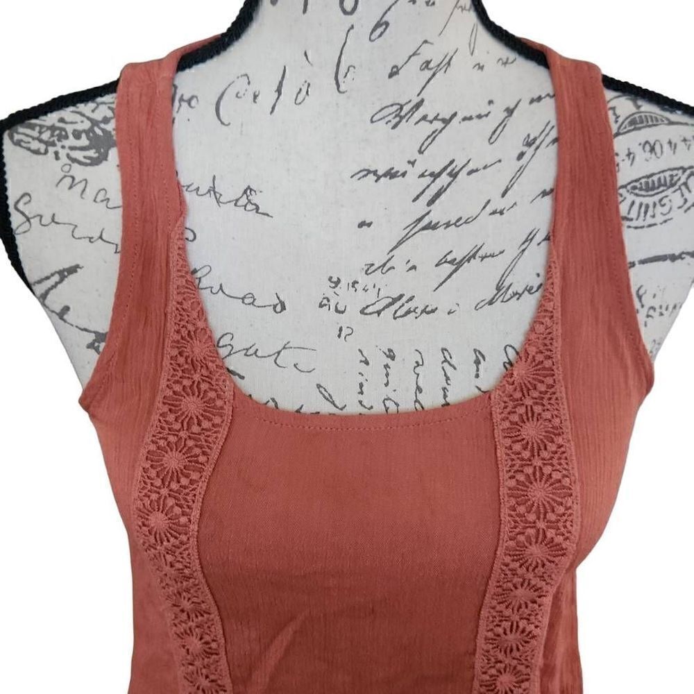Hippie Rose Women's Size XS Toasted Clay BohO Sleeveless Tank - Picture 4 of 7